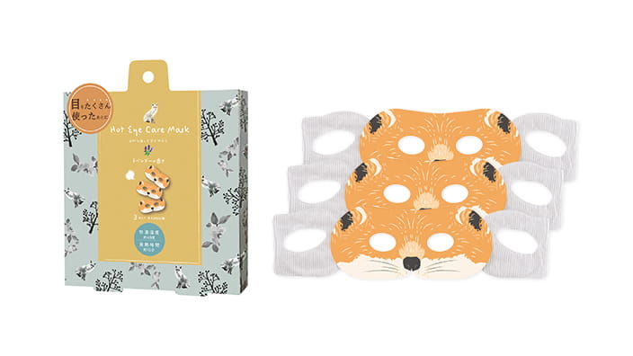 商品イメージ：ながら温アイマスク　きつね　3P