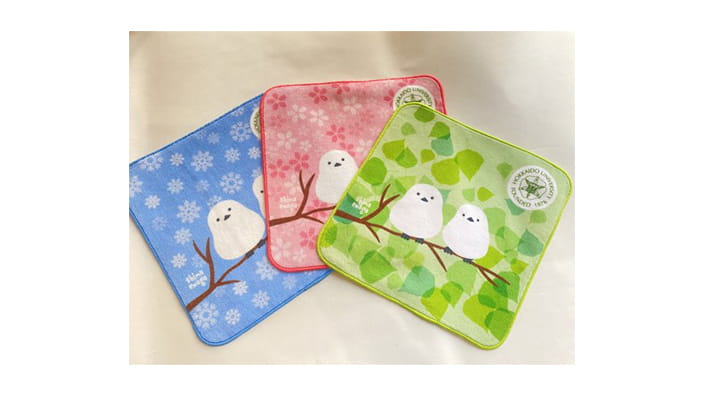 商品イメージ：シマエナガタオルハンカチ