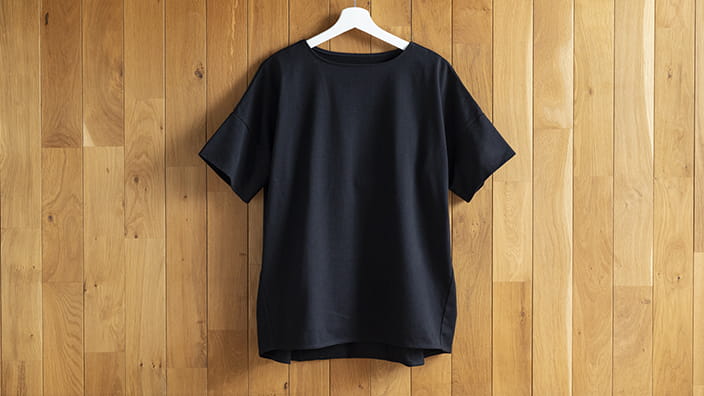 商品イメージ：ノーブラで着れるブラレスTシャツ